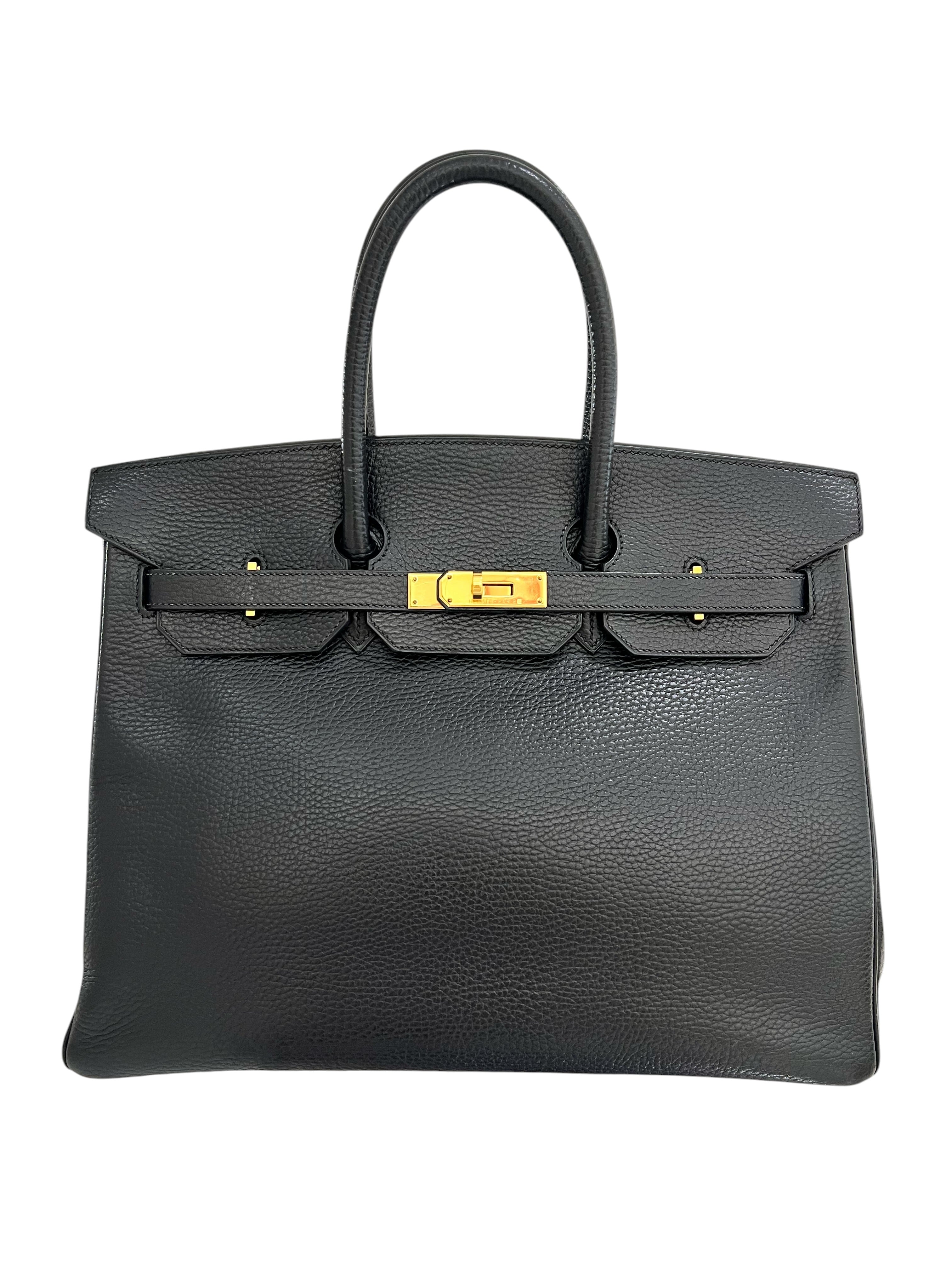 Hermes Birkin 35 Black GHW #G Square (Y2003) - clouchette, lockset, dustbag SYCX4178