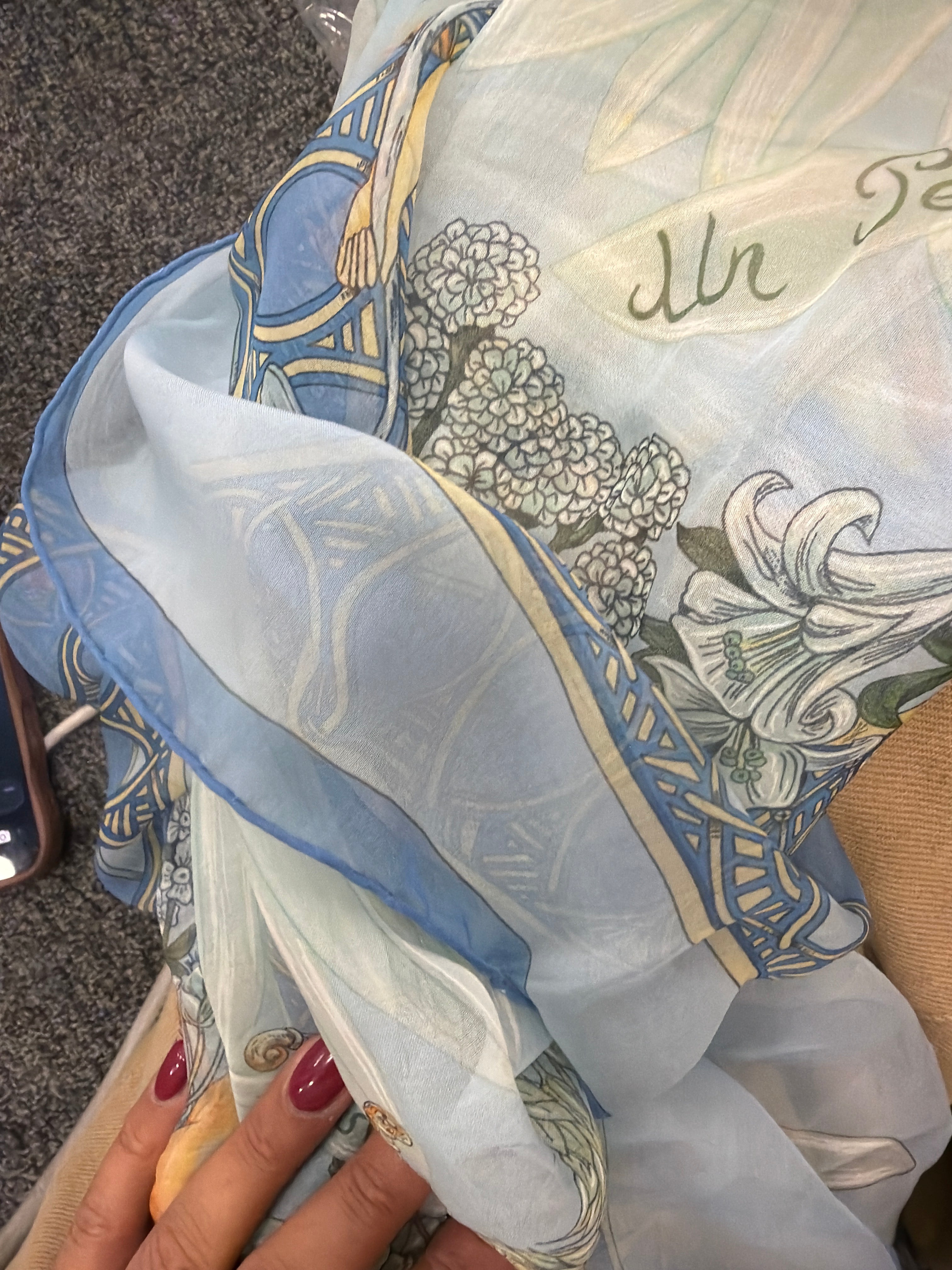 Silk blue Hermes PB AKC0653