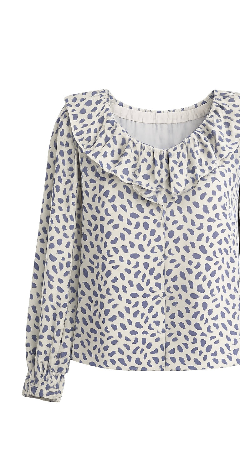 ONE SHOULDER TOP LEO BLUE  MCL11978