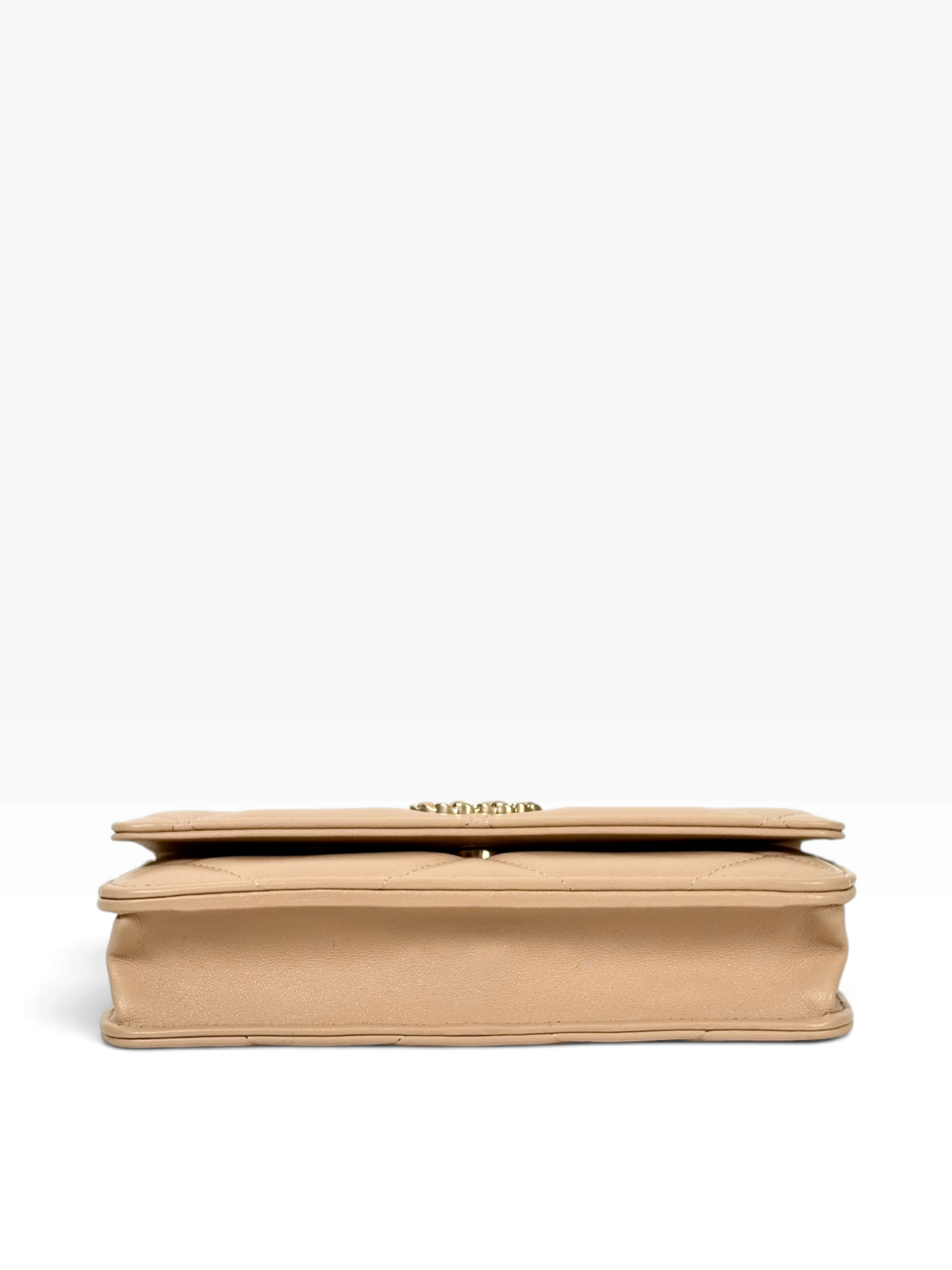 Chanel 19 Beige Wallet On Chain Bag in Lambskin - Full Set