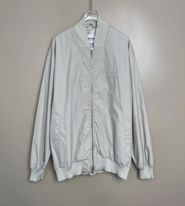 Miumiu slogan logo baseball jacket, size 40 SYCC2037