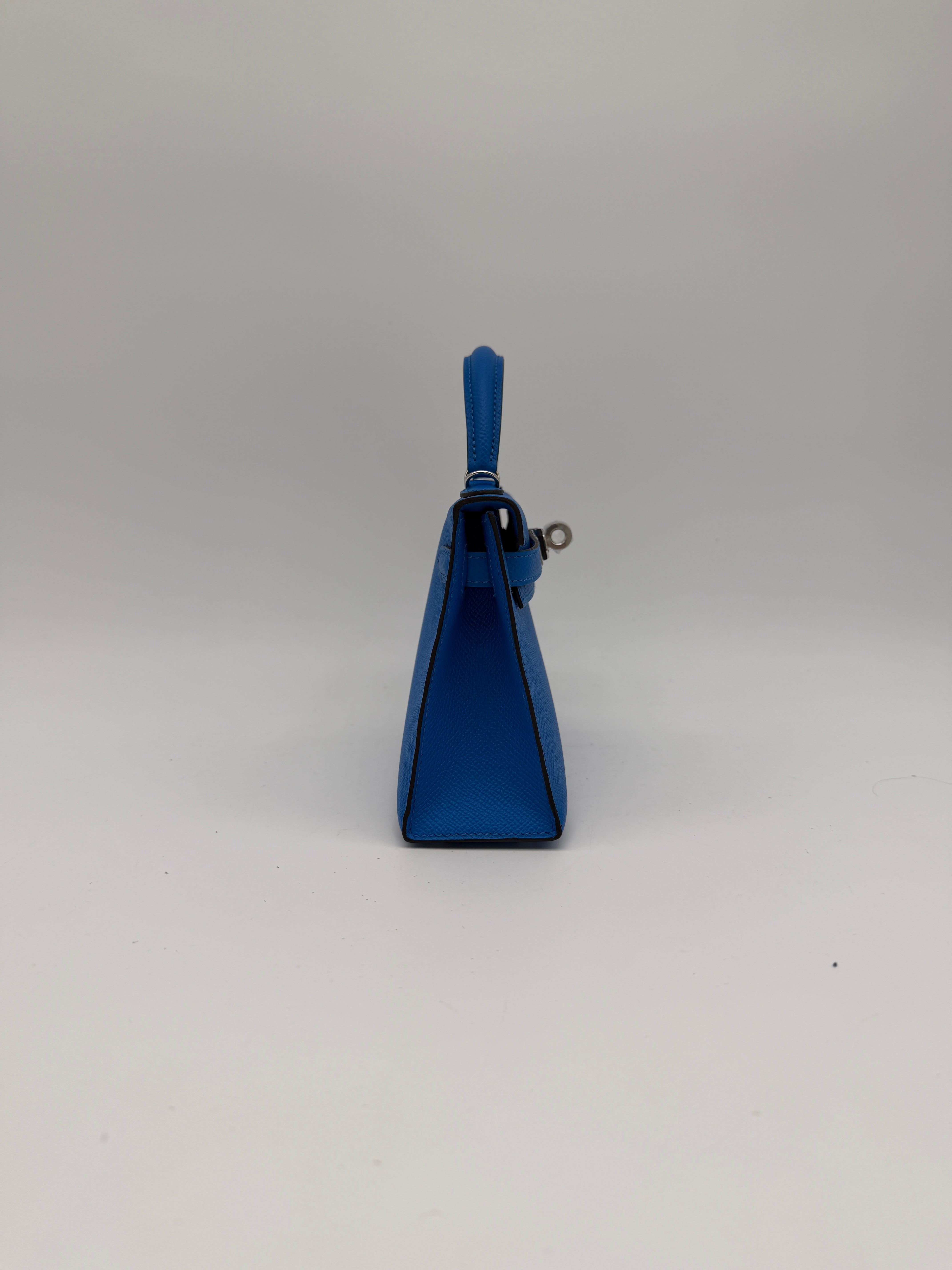 Hermès Mini Kelly Bleu Hydra Epsom Palladium Hardware