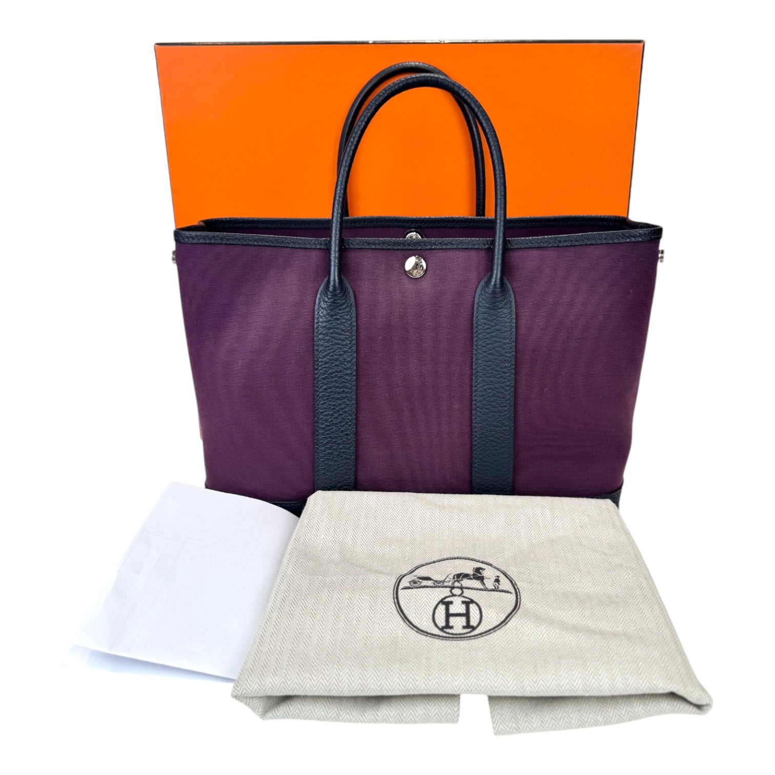 Hermes Garden Party 30cm Cassis Bag