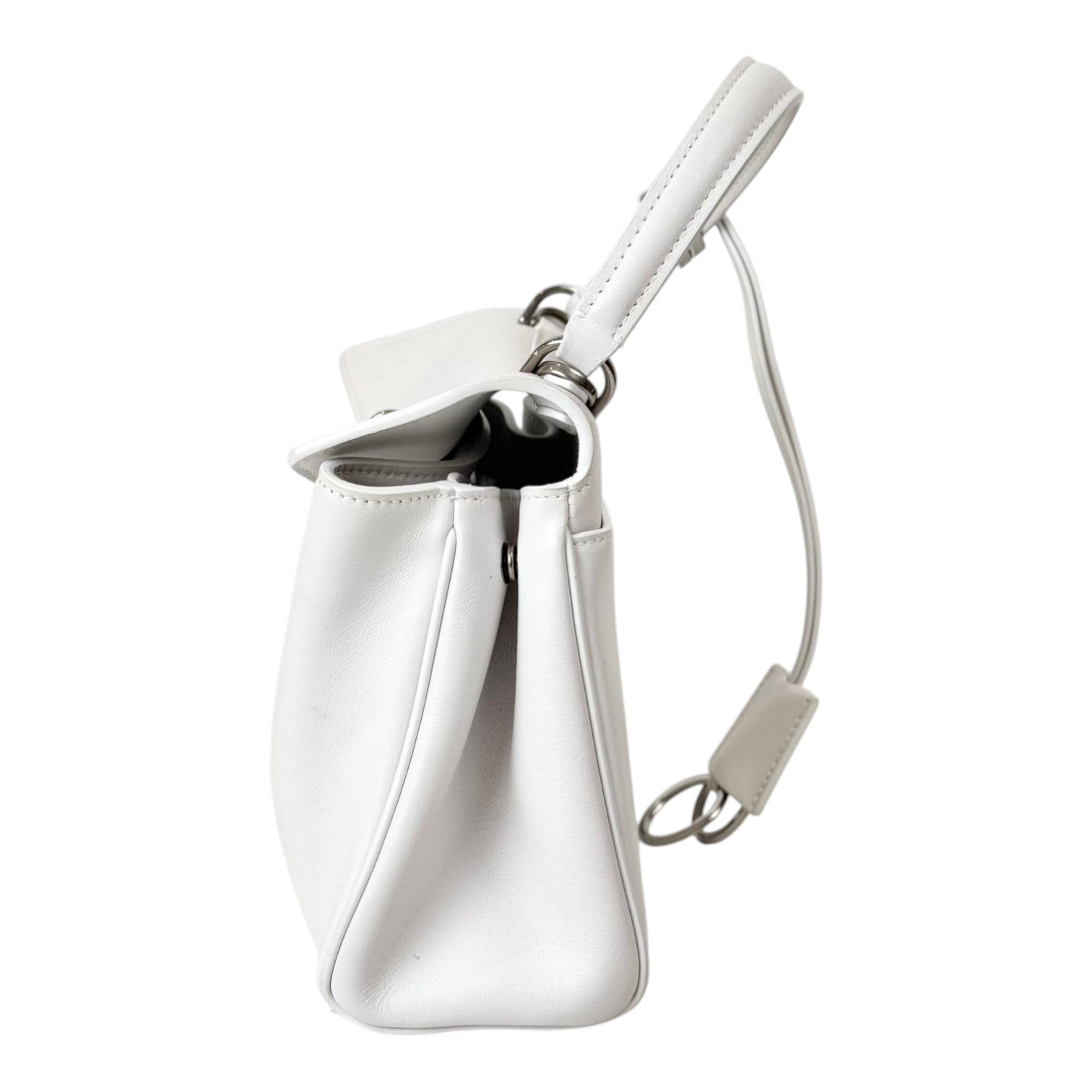 Balenciaga Mini White Rodeo in Smooth Calfskin Bag