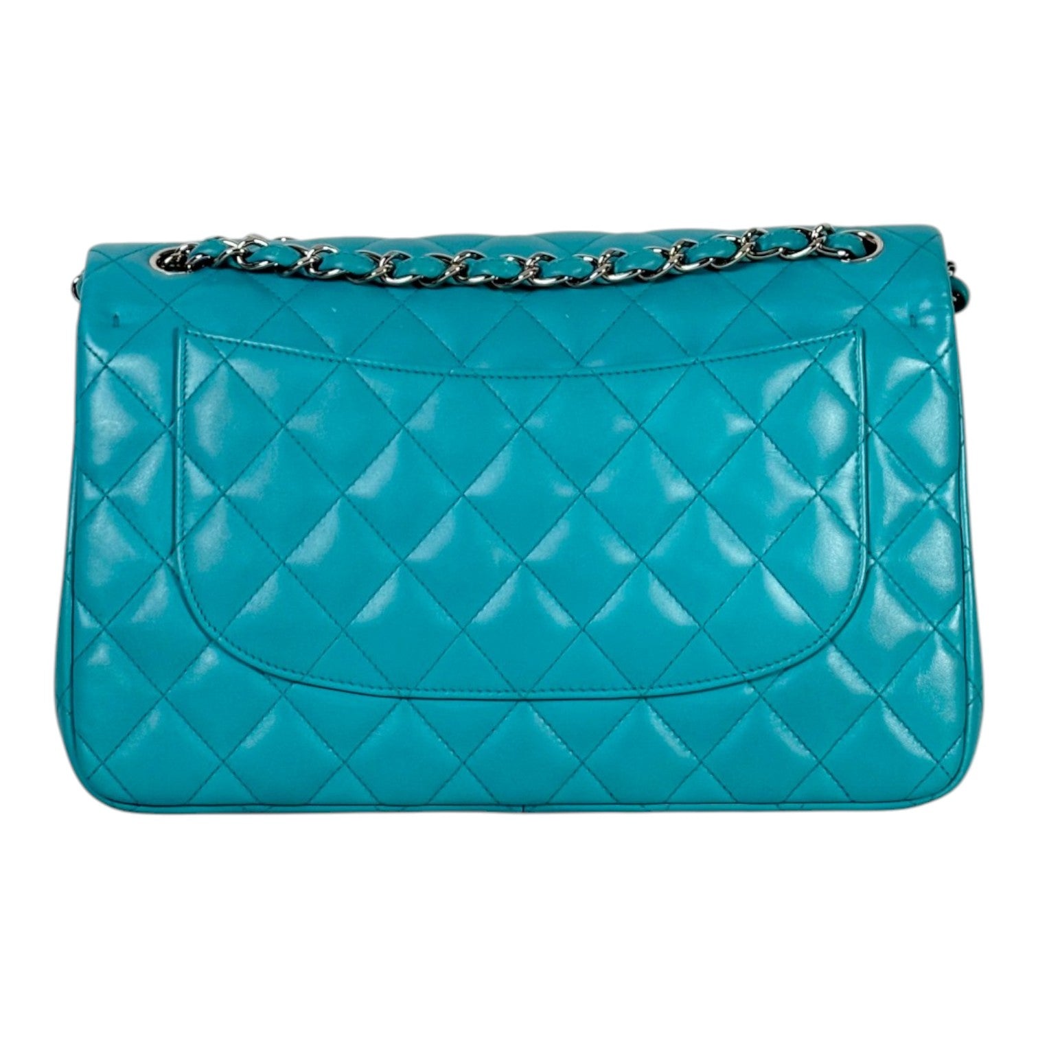 Chanel Turquoise Classic Flap Jumbo in Lambskin