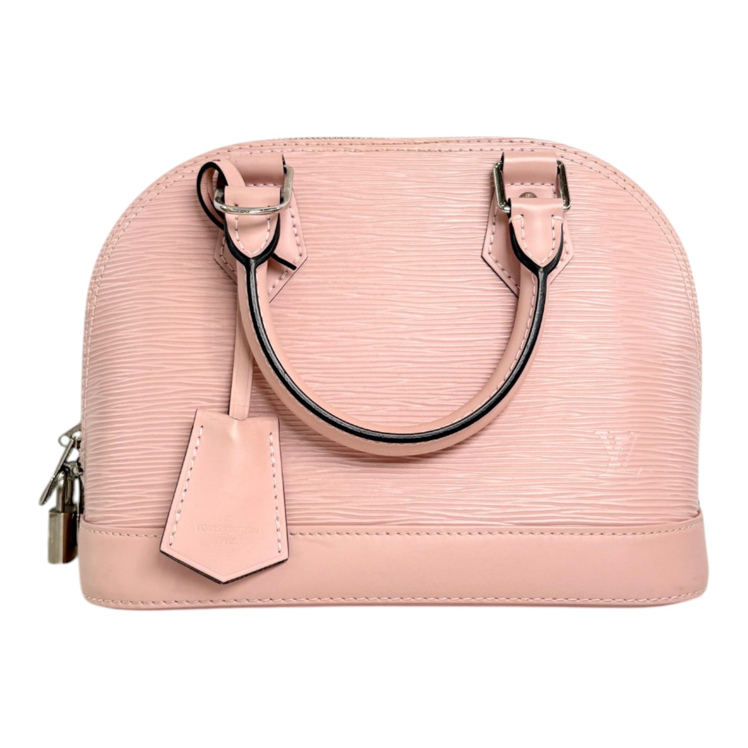 Louis Vuitton Pink Alma BB in Epi Leather Bag with Strap