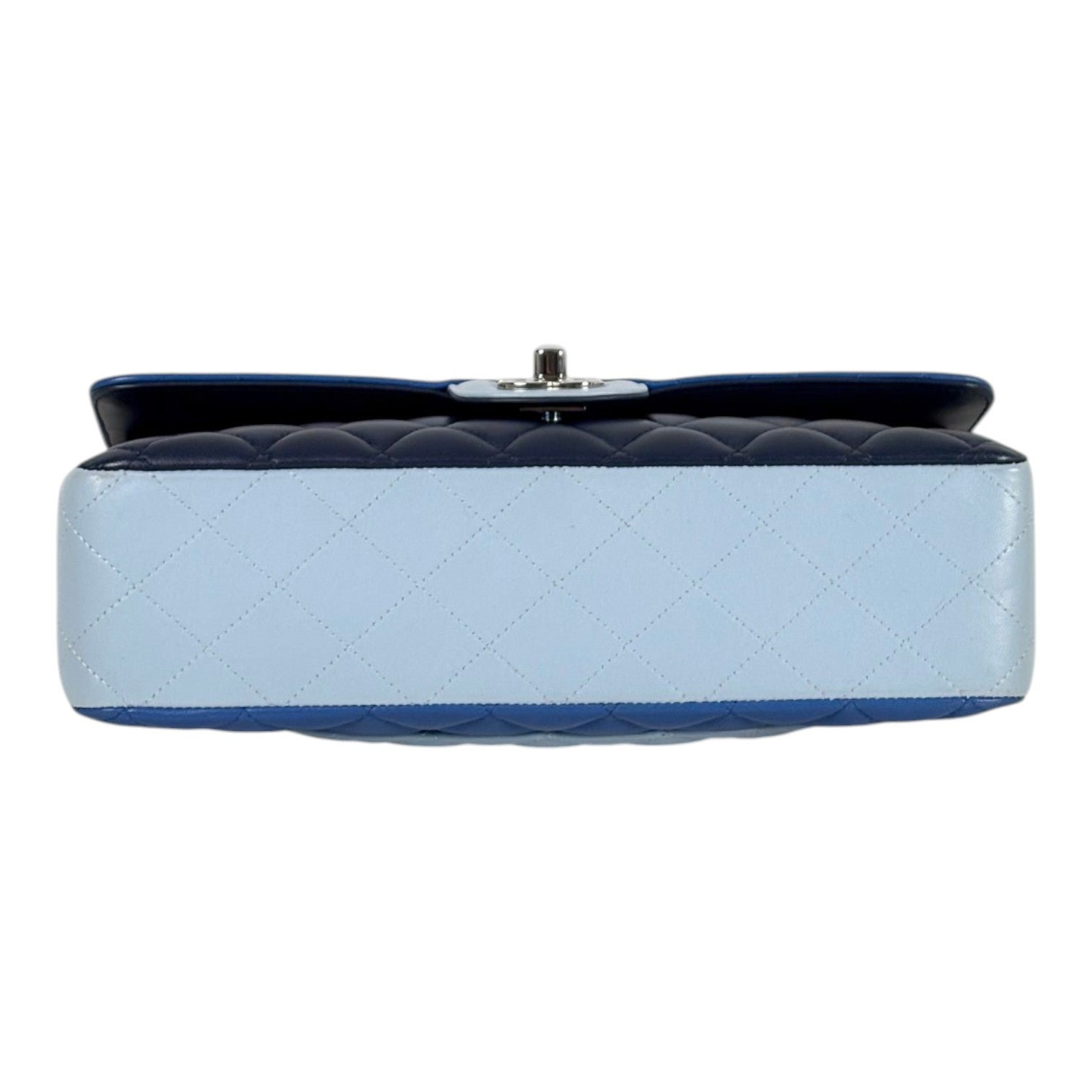 Chanel Tri-Blue Classic Flap Medium Bag in Lambskin
