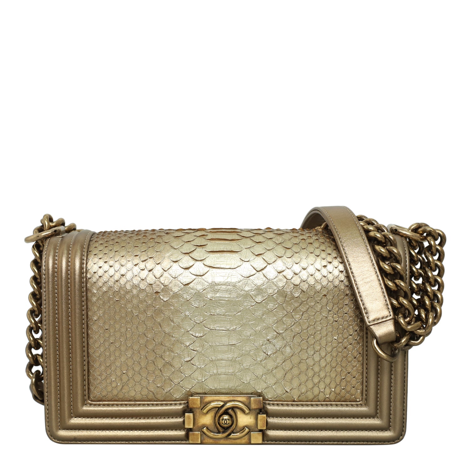 Chanel Python Old Medium Boy Bag CHA10695B