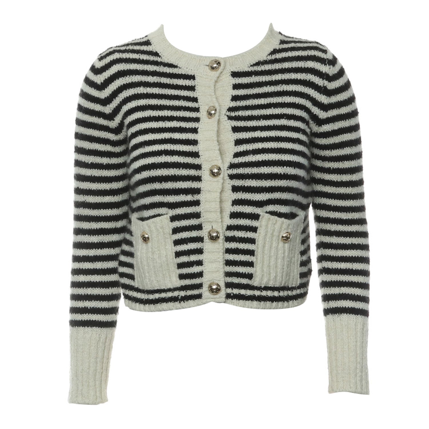 Christian Dior Cropped Stripes Marinière Cardigan DIO02527C