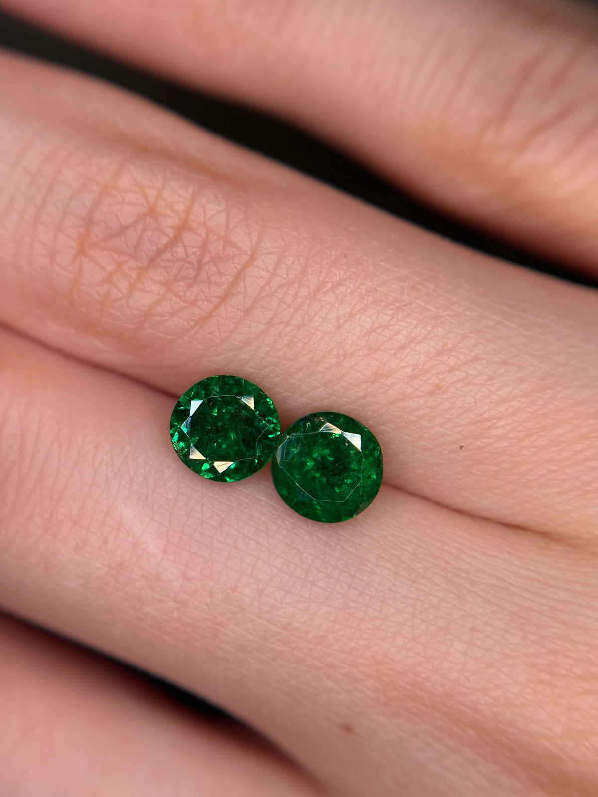 2.00ct Tsavorite PAIR Round THAIC1394