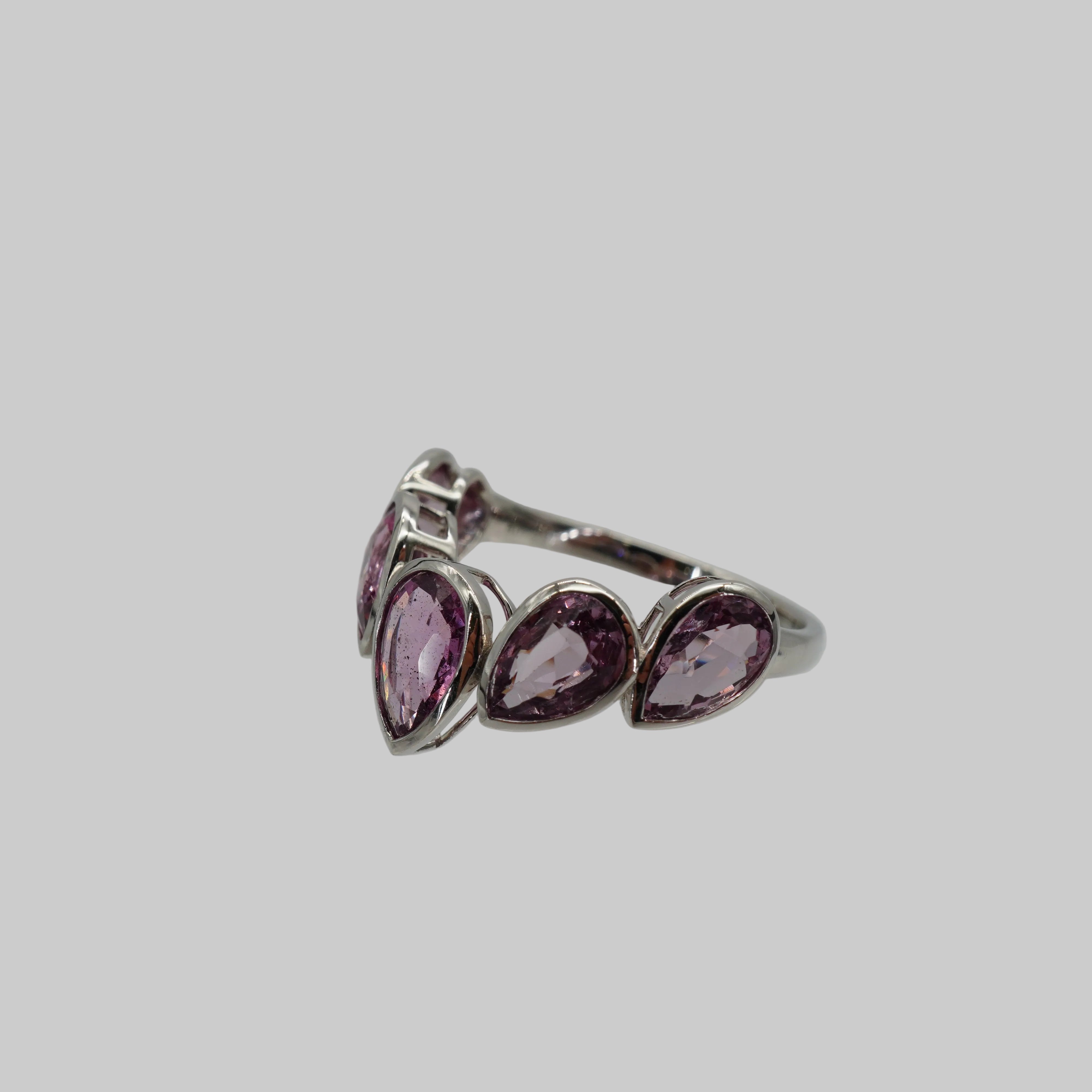 SEN BY SANDY PURPLE SPINEL BAZEL CROWN RING WG  AVCHK411