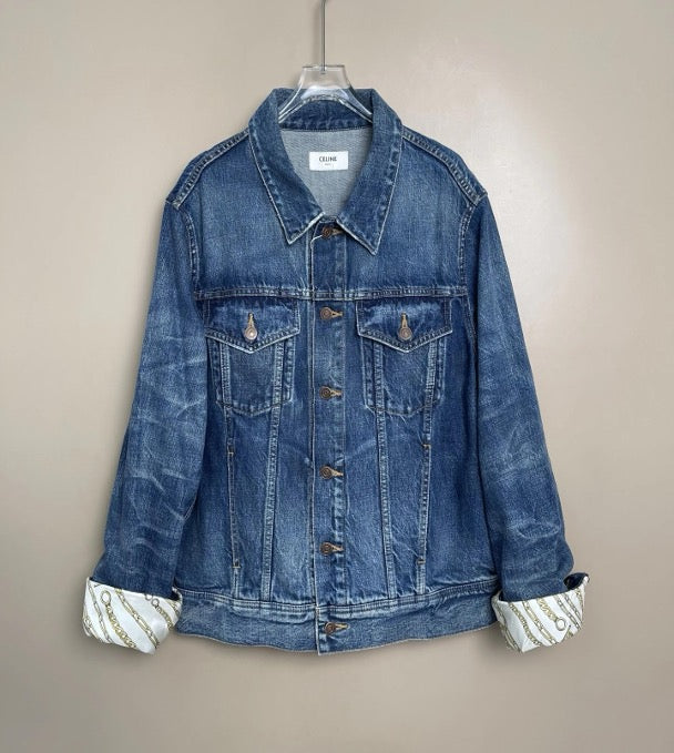 Celine washed and printed Arc de Triomphe denim jacket, size M SYCC2086