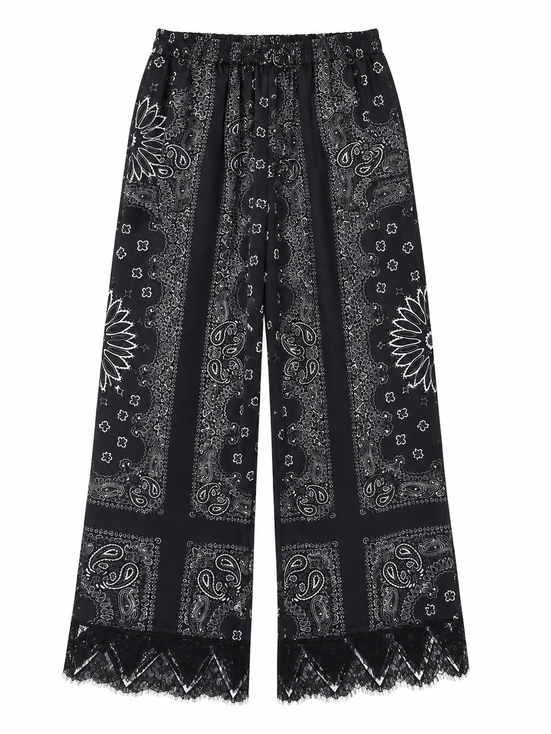 TROUSER LARA BANDANA BLACK WHITE MCL13025
