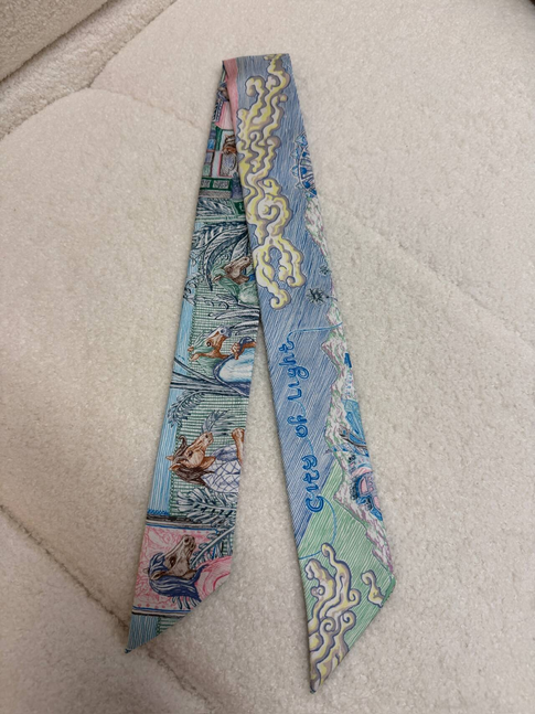 Hermès Twilly Scarf - Aqua Marine Fantasy