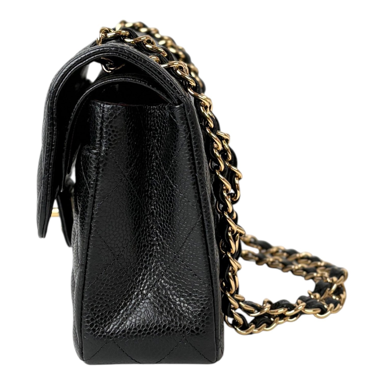 Chanel Small Black Classic Flap Bag in Caviar with GHW