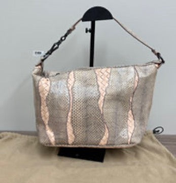 BV/Bottega Veneta Pink Woven Snakeskin Handbag/Shoulder Bag (by Liu Jianming) 6072603142347