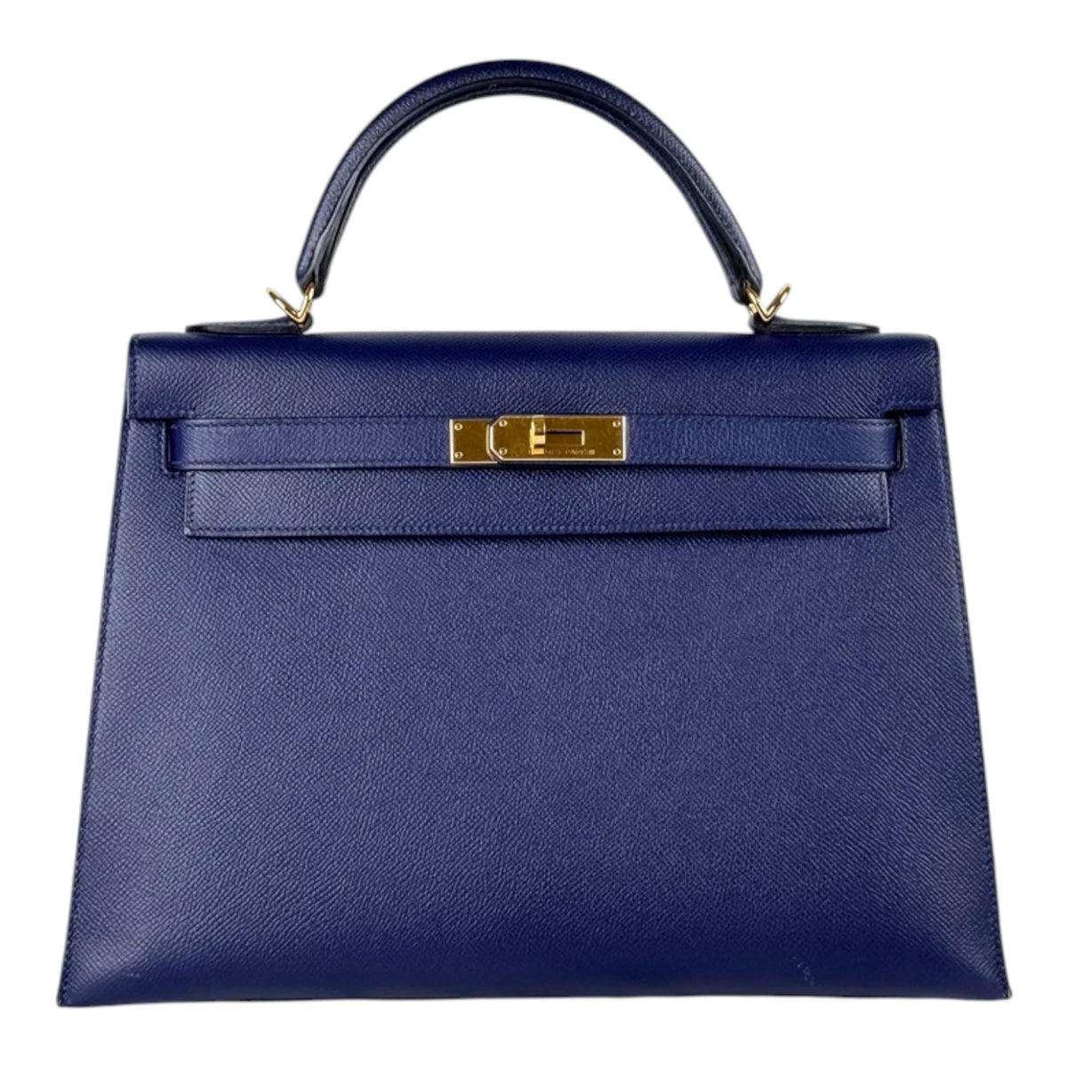 Hermes Blue Kelly 32 in Epsom Sellier with GHW
