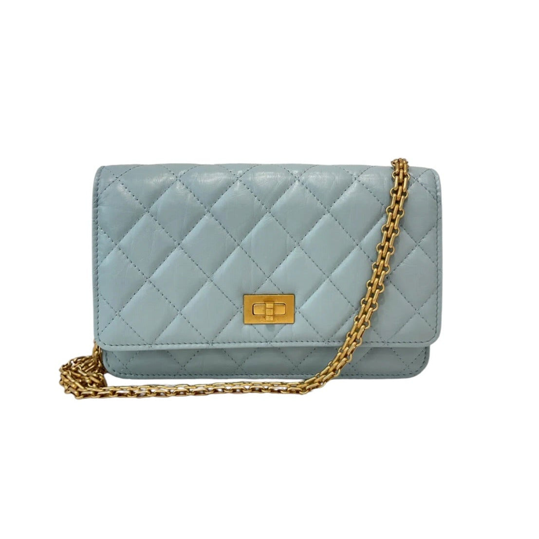 Chanel 2.55 Reissued Blue Calfskin Leather with GHW