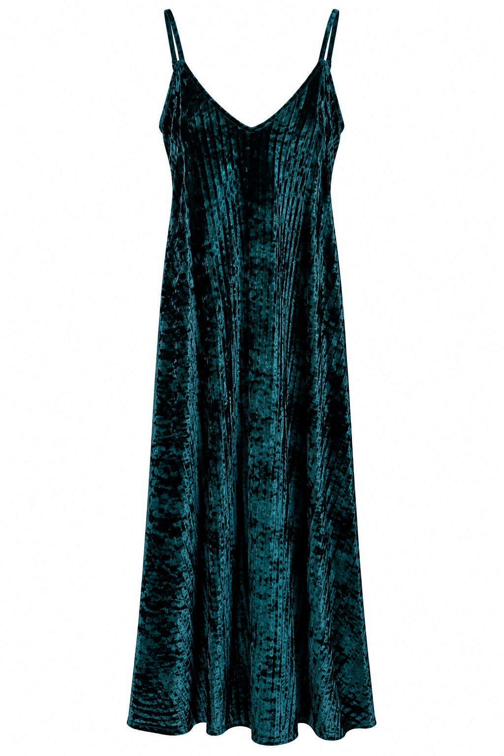 DRESS EVY PLEATED VELVET GREEN MCL13606