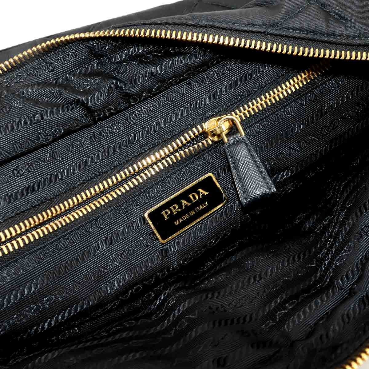 PRADA Re-Edition 1995 Shoulder Bag Nylon Leather Black 1BG529 902966756