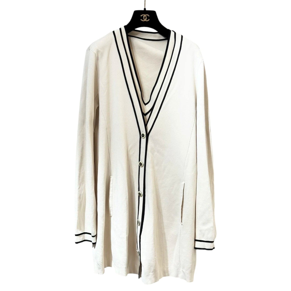 Chanel Cream Cotton Cardigan Set - size 40