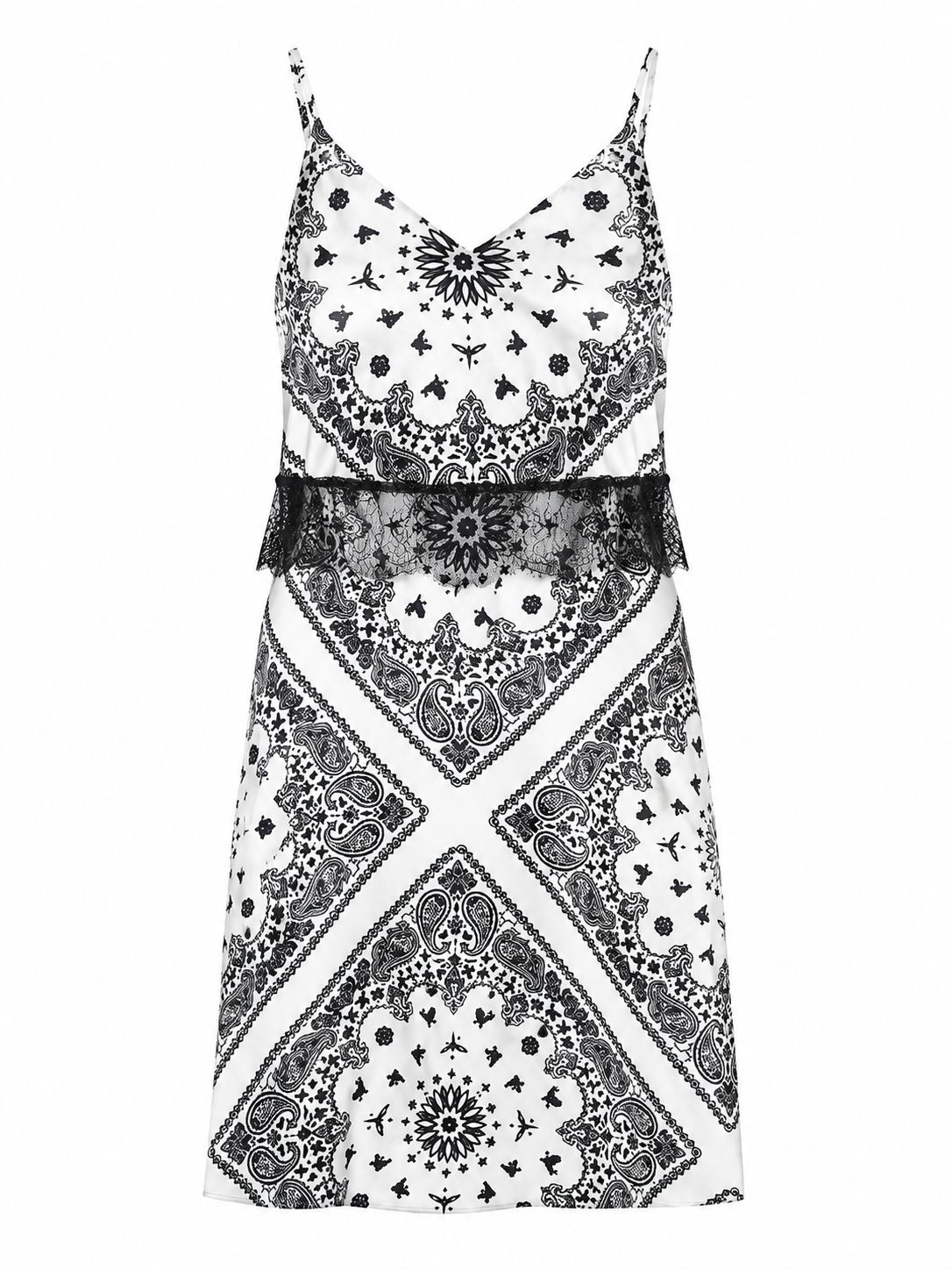 DRESS CRYSTAL BANDANA BLACK WHITE MCL13219