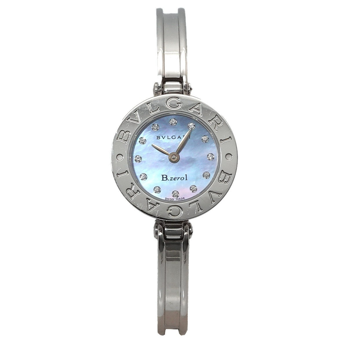 BVLGARI B-zero1 BZ23S 12P Diamond Quartz Blue shell Dial Ladies Watch 903326400