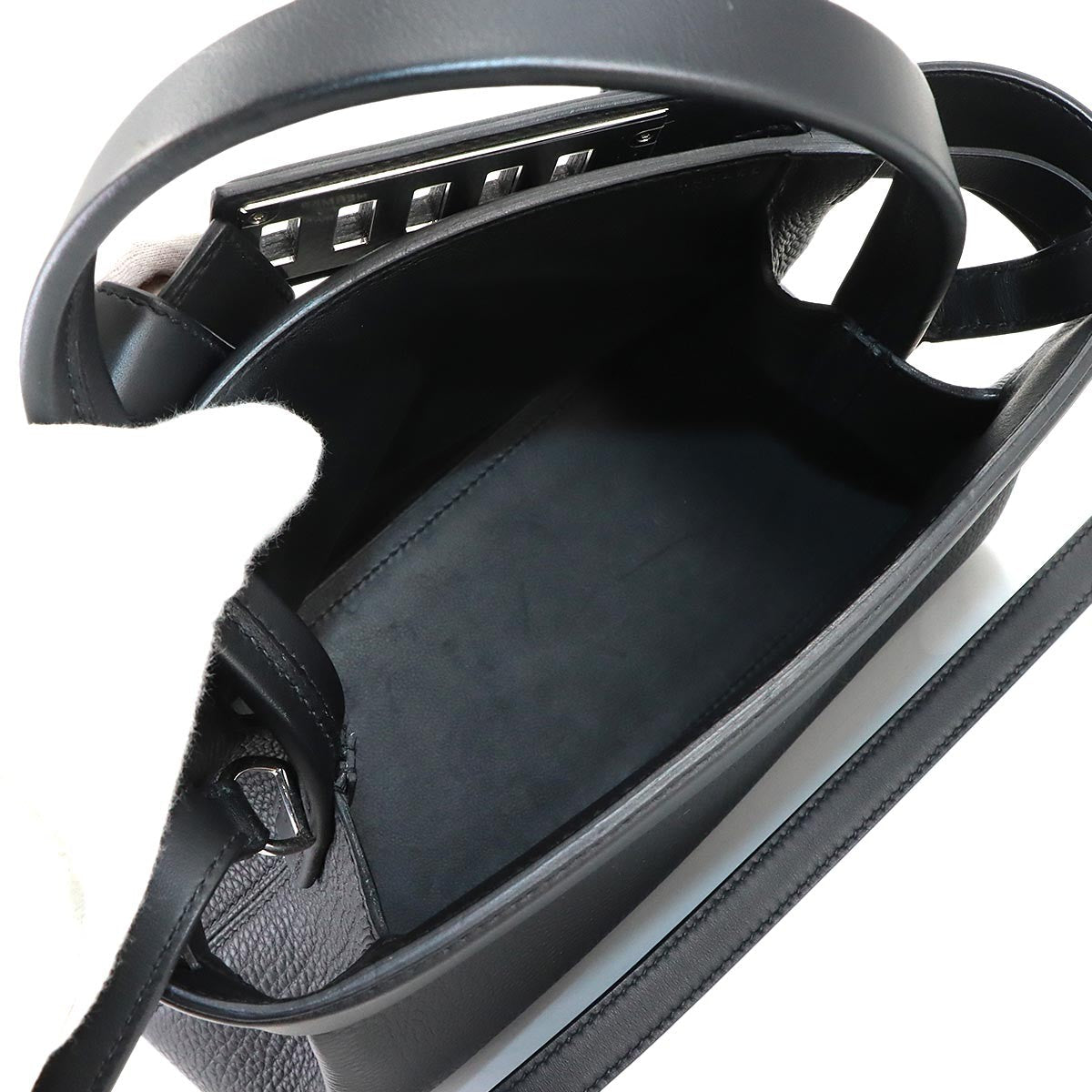HERMES Meor 27 Togo Swift Black 2way Hand Shoulder Bag Purse 903159515