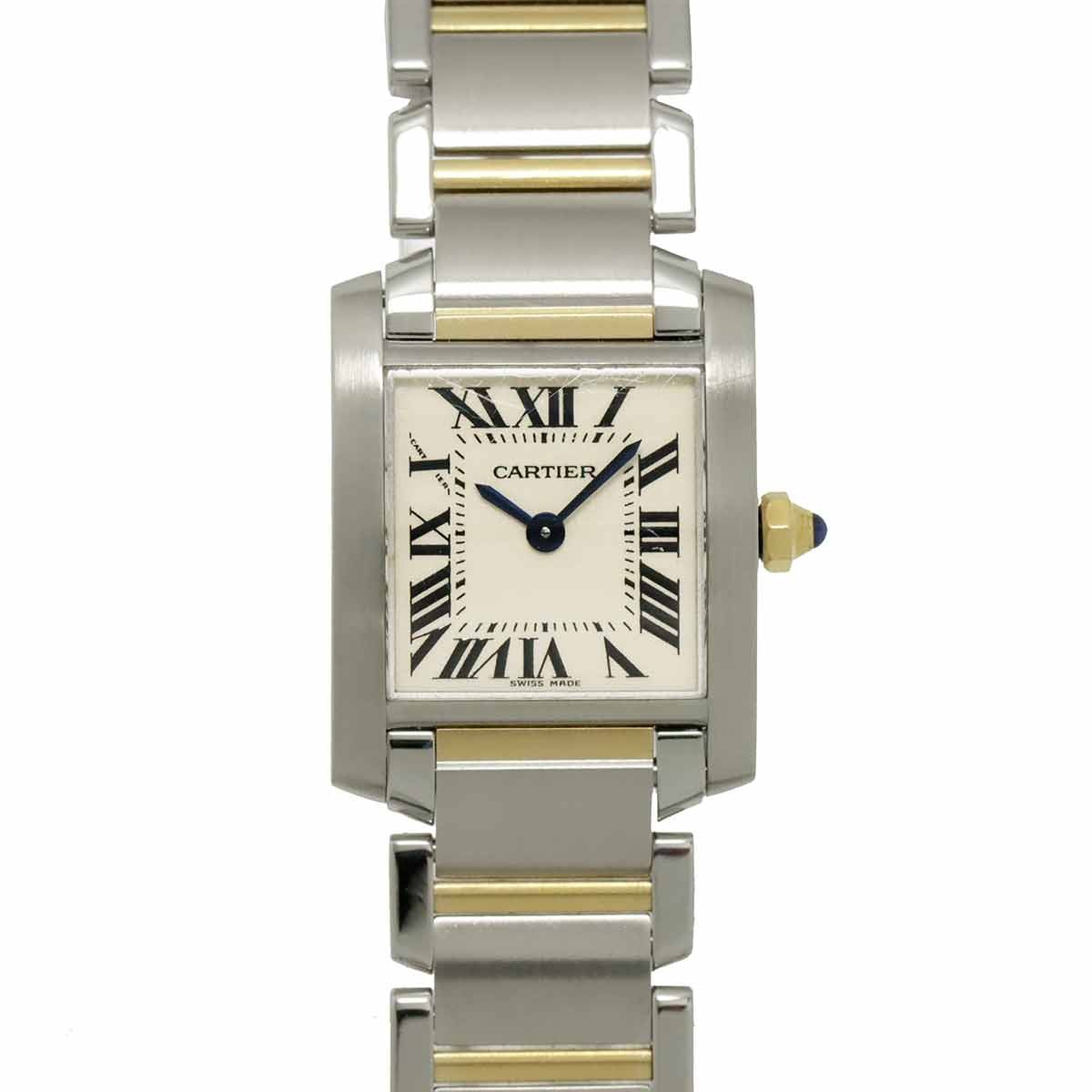 Cartier Tank Francaise SM W51007Q4 750 YG Quartz Cream Dial Ladies 903056370