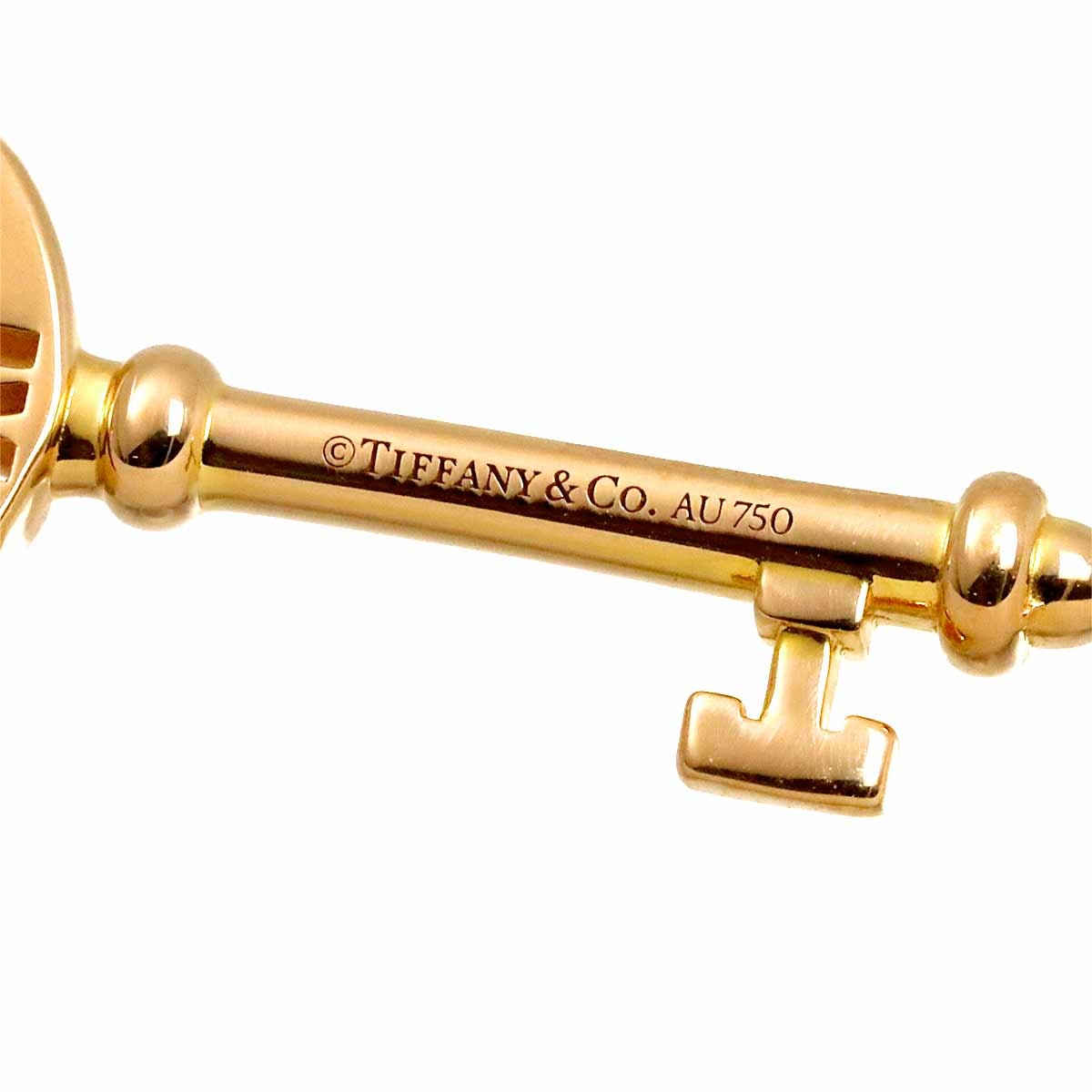 TIFFANY Co. Atlas Key Diamond Necklace 18K Pink Gold 750 903244163