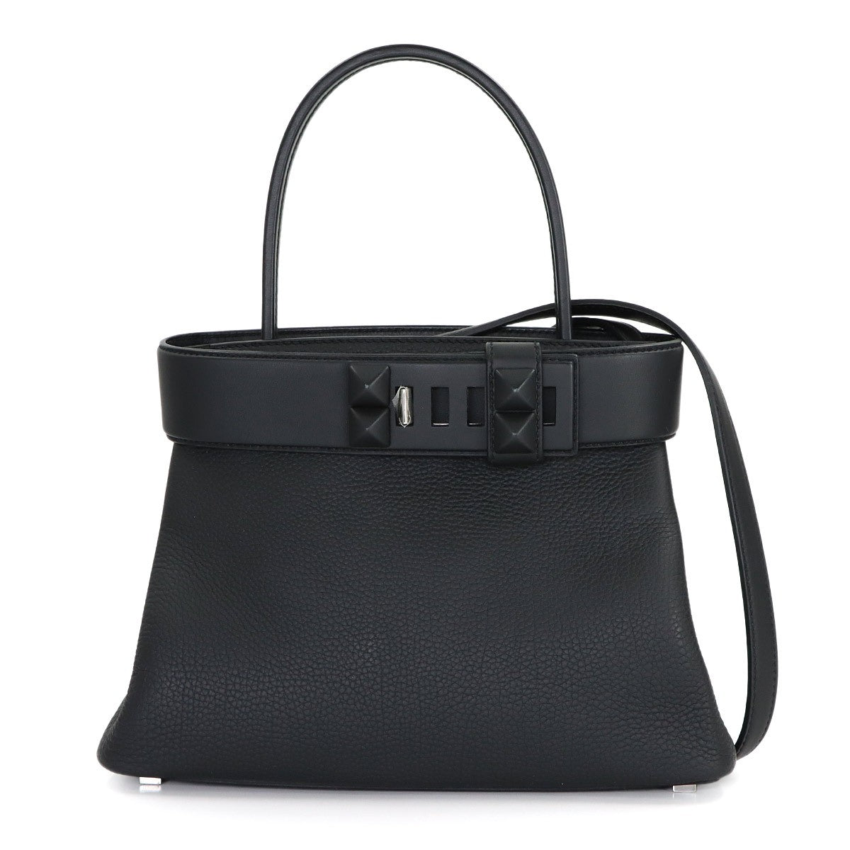 HERMES Meor 27 Togo Swift Black 2way Hand Shoulder Bag Purse 903159510