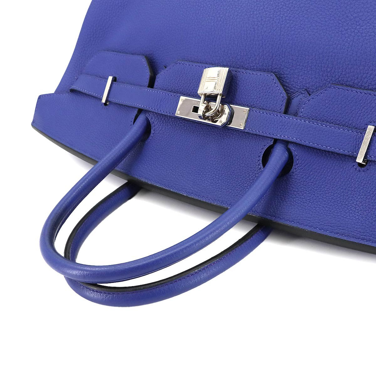 HERMES Birkin 40 Veau Togo Blue Electrique Hand Bag Purse 903031724