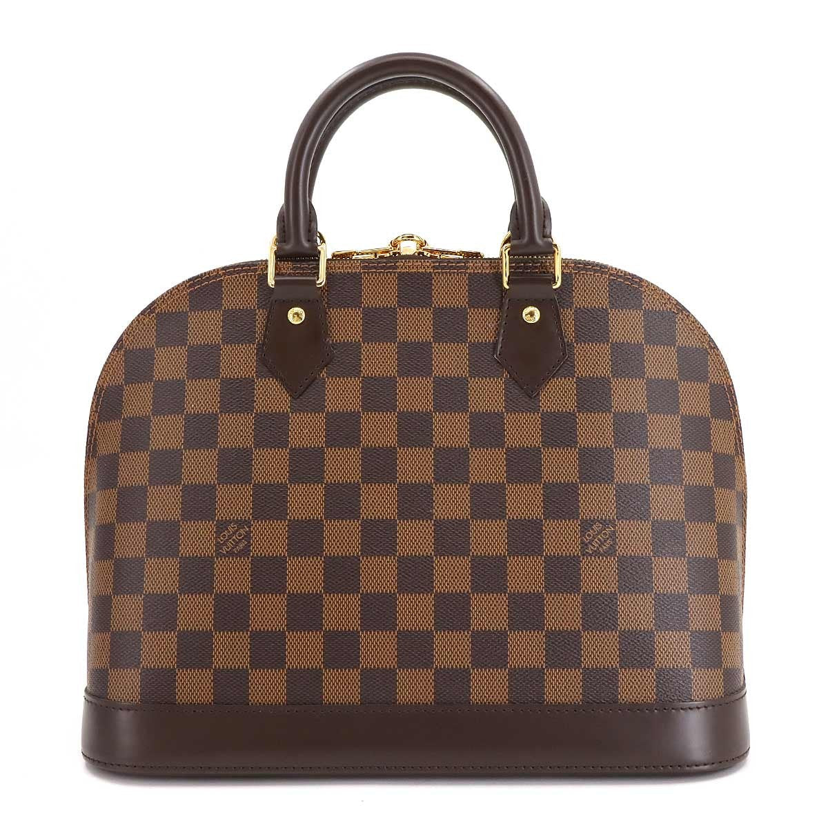 LOUIS VUITTON Damier Alma PM Hand Bag Ebene Brown N51131 Purse 903037202