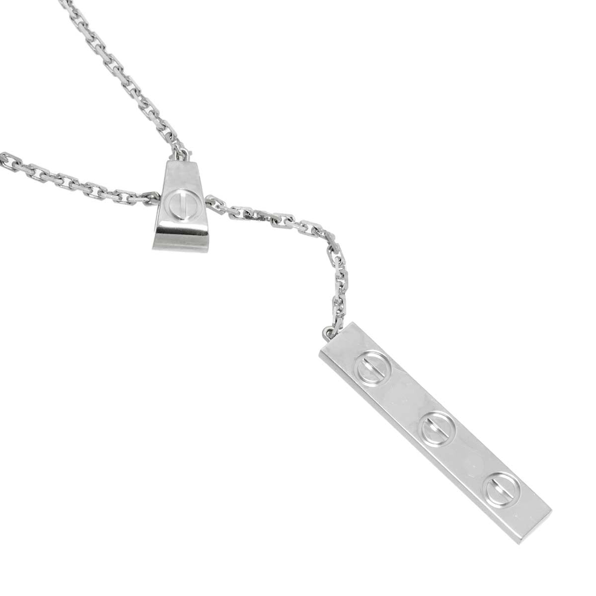 Cartier Love Plate Necklace 18K White Gold 750 902973452