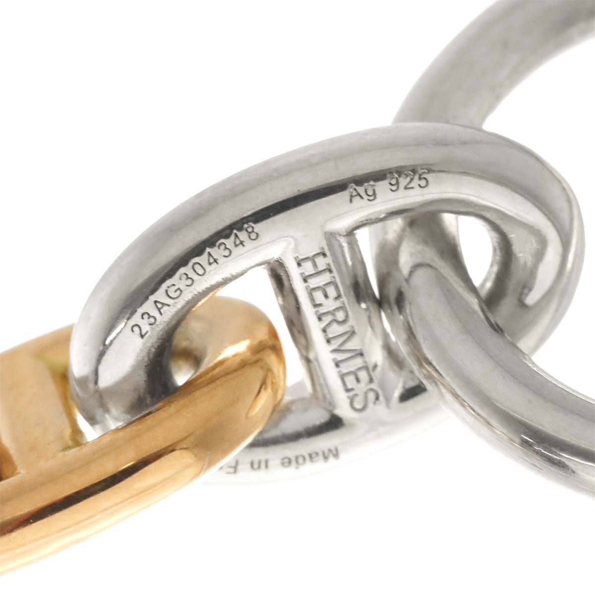 HERMES Chaine dancre PM Bracelet Silver 925 18K PG 750 903022013