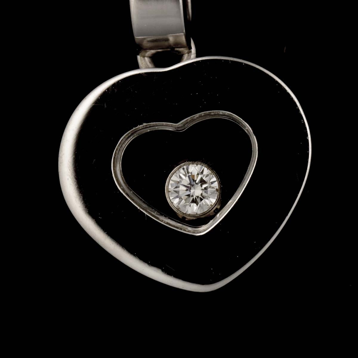 Chopard Happy Diamond Heart Necklace 18K White Gold 750 903234456