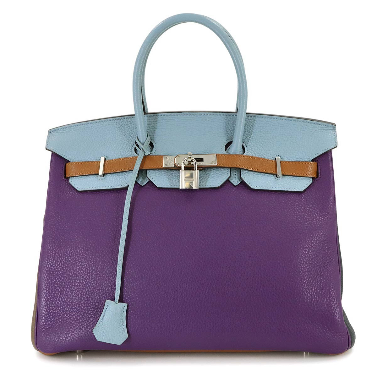 HERMES Birkin 35 Arlequin Hand Bag Taurillon Clemence Ultra Violet 903201950