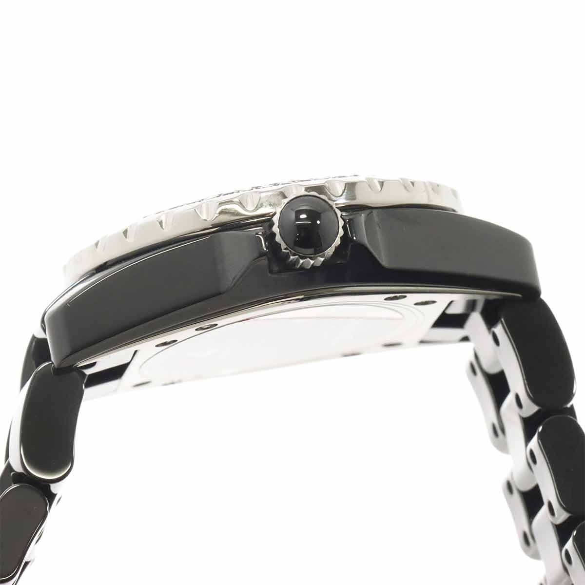 CHANEL J12 H0941 Black Diamond Bezel Quartz Black Dial Ladies Watch 903237535