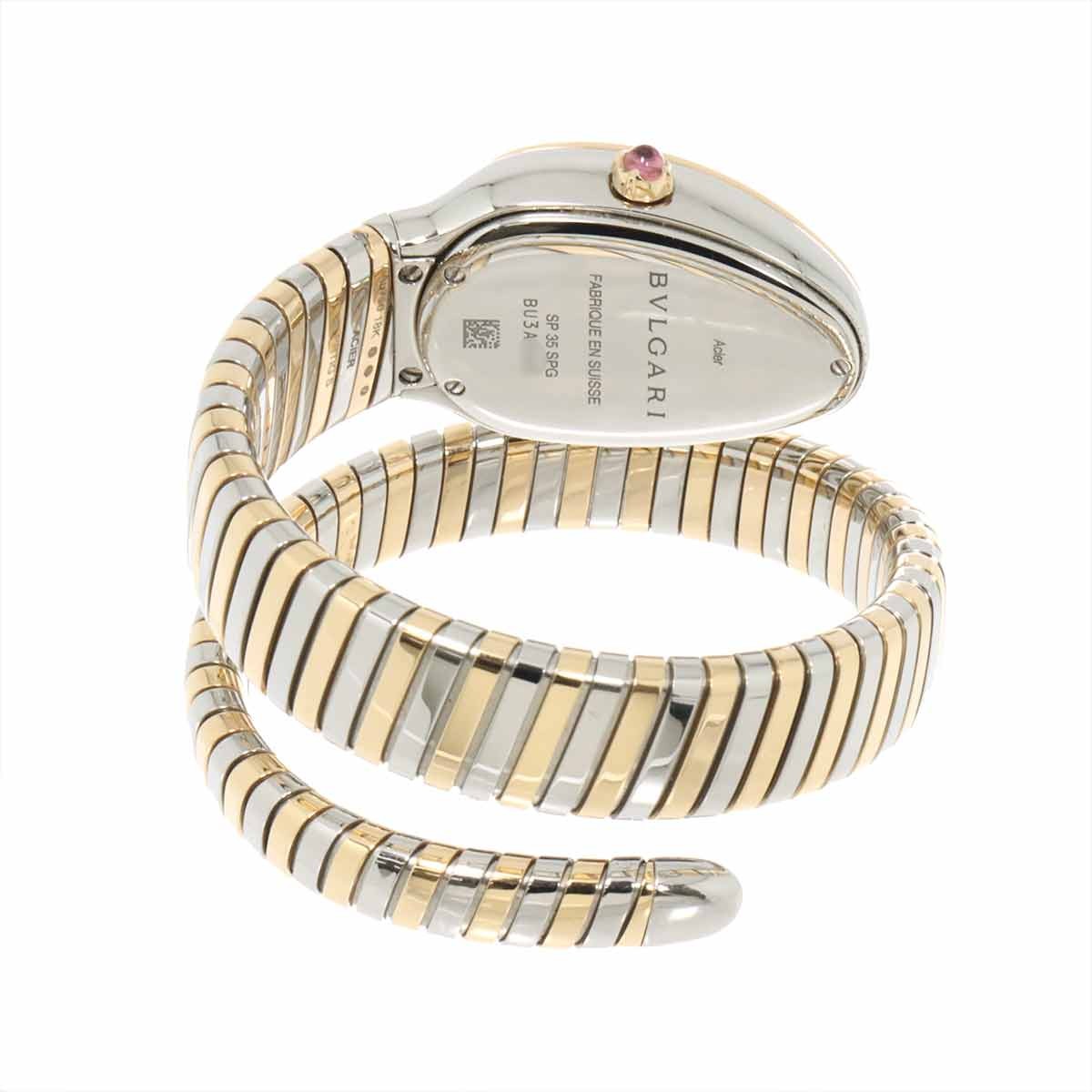 BVLGARI Serpenti Tubogas SP35SPG Quartz K18PG Quartz Silver Dial 903159254