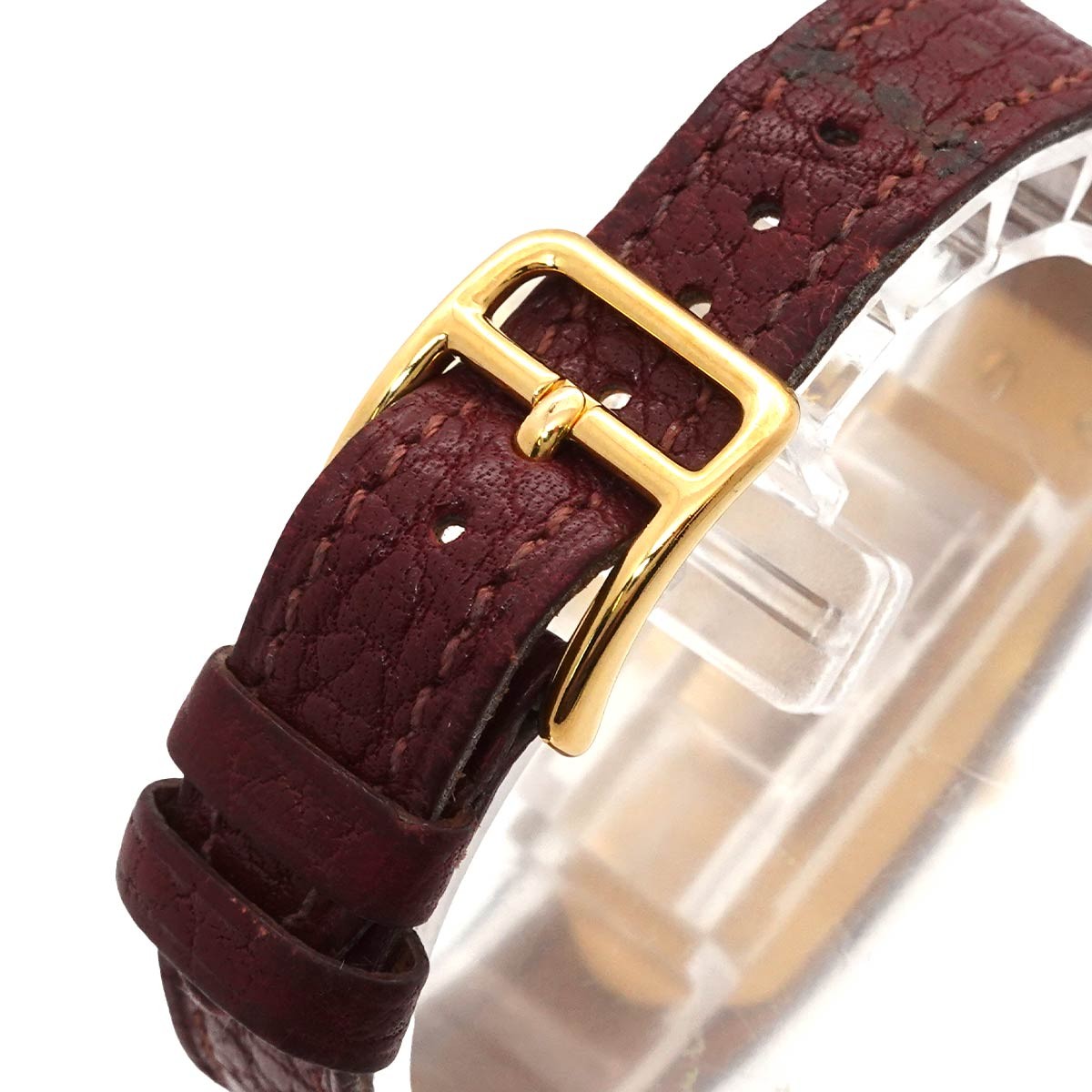 HERMES Kelly Watches Quartz bordeaux Dial Vintage Cadena Ladies 903380297
