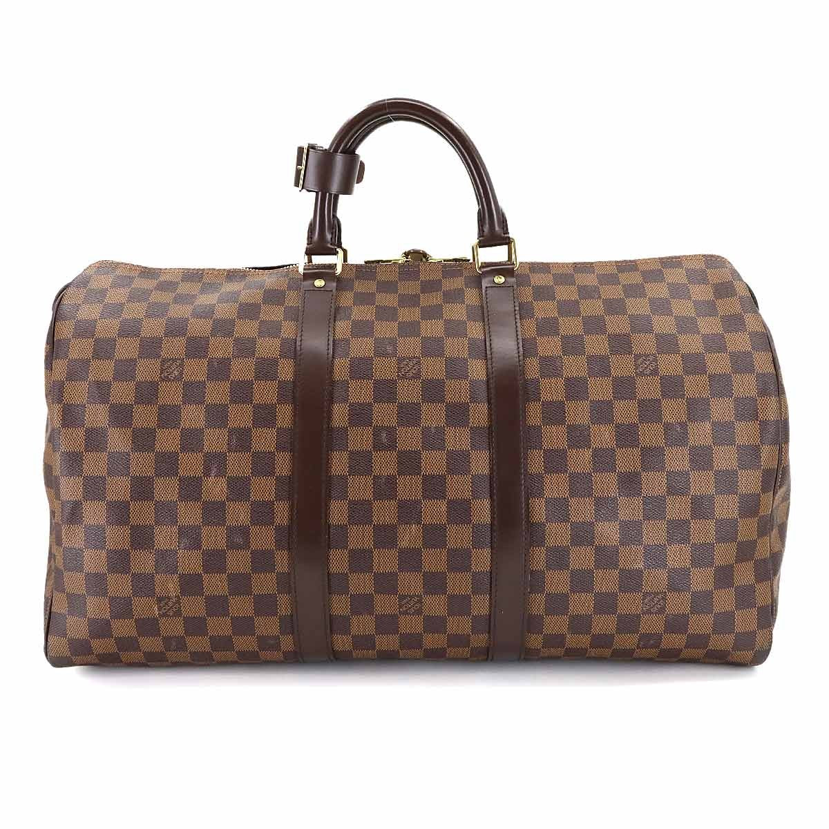 LOUIS VUITTON Damier Keepall 50 Luggage Ebene N41427 Unisex Travel 903015291