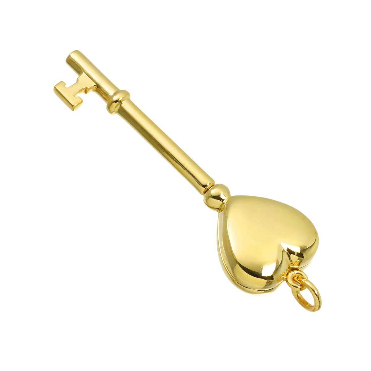 TIFFANY Co. Heart Key Pendant Top 14K Yellow Gold 585 903155132