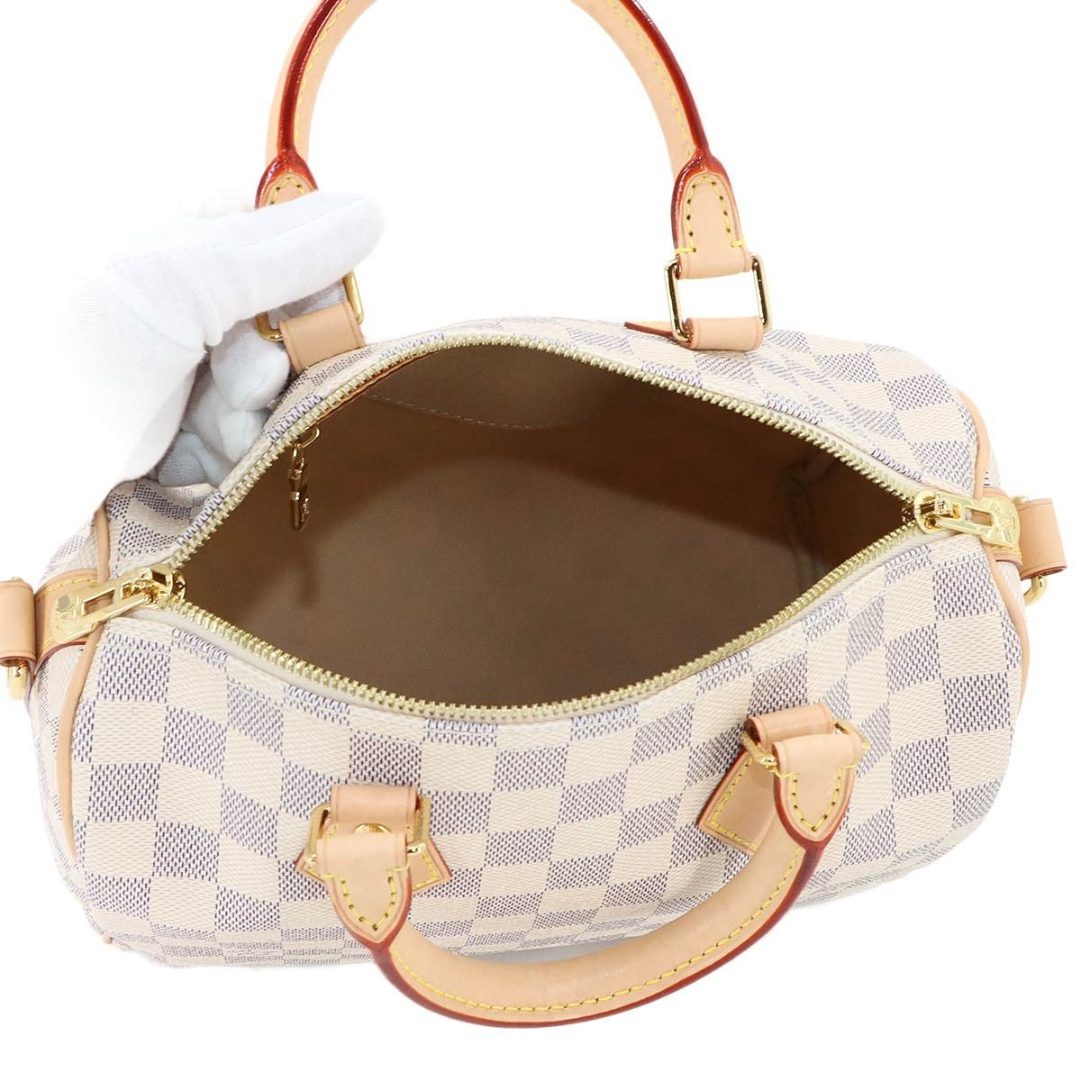 LOUIS VUITTON Damier Azur Speedy Bandouliere 25 Hand Bag N41374 Purse 902900026