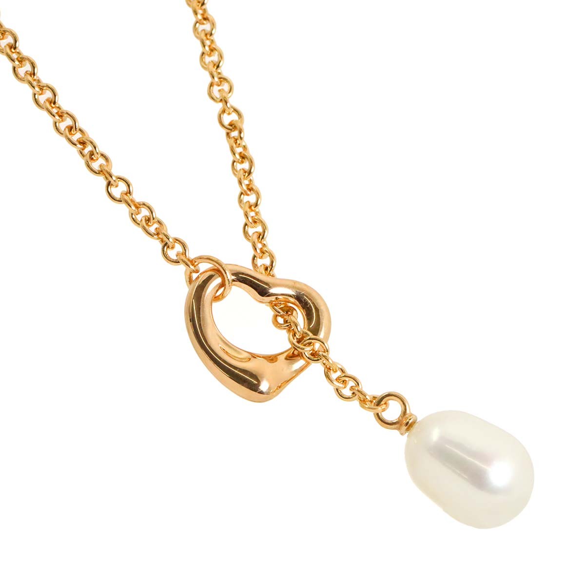 TIFFANY Co.Open Heart Lariat 18K Pink Gold 750 903261952