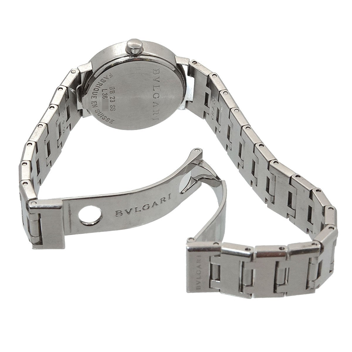 BVLGARI BVLGARIBVLGARI BB23SS 12P Diamond Quartz Silver Dial Ladies 903106033
