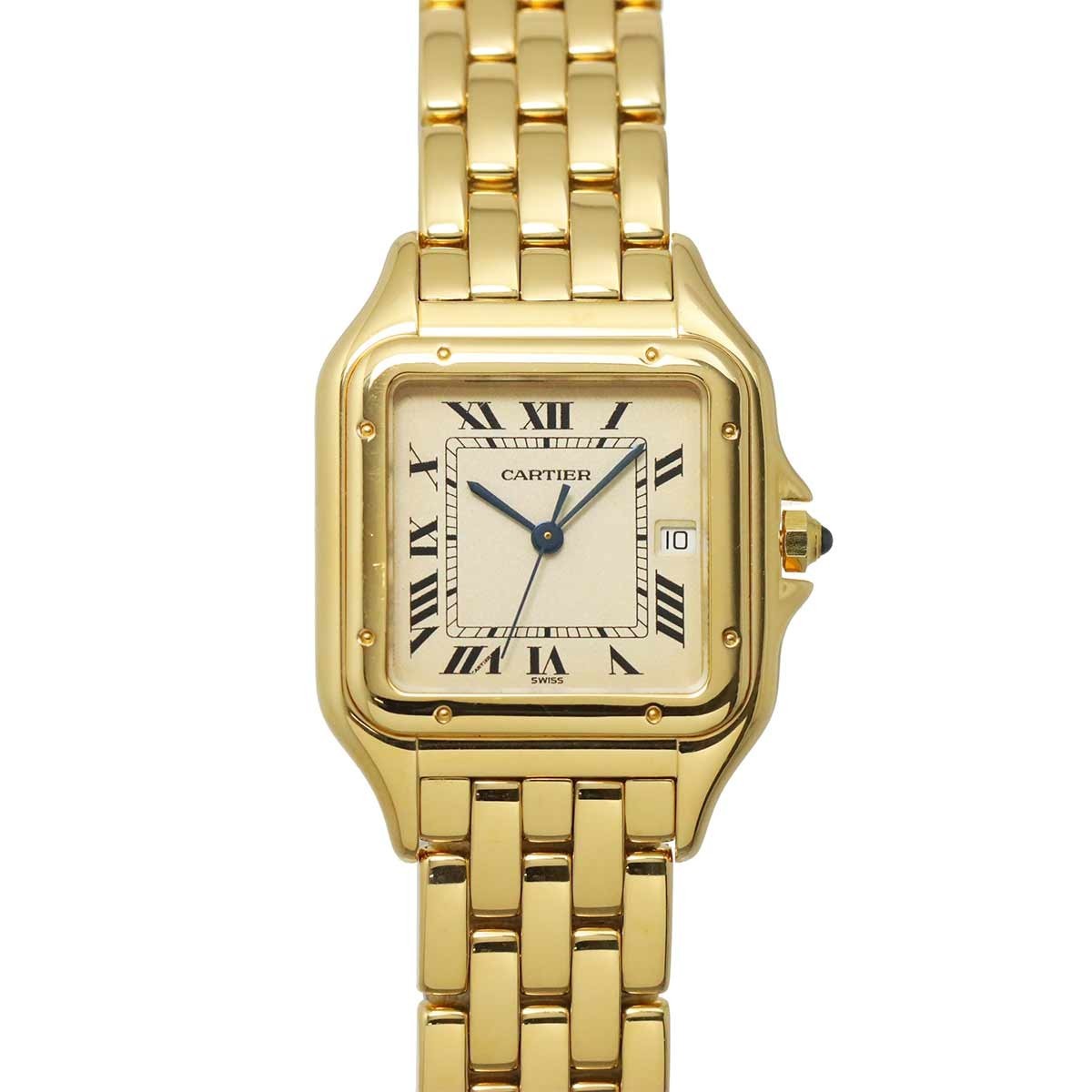 Cartier Panthere MM 83782747 750YG Quartz Date Cream Dial Boys Watch 903212290