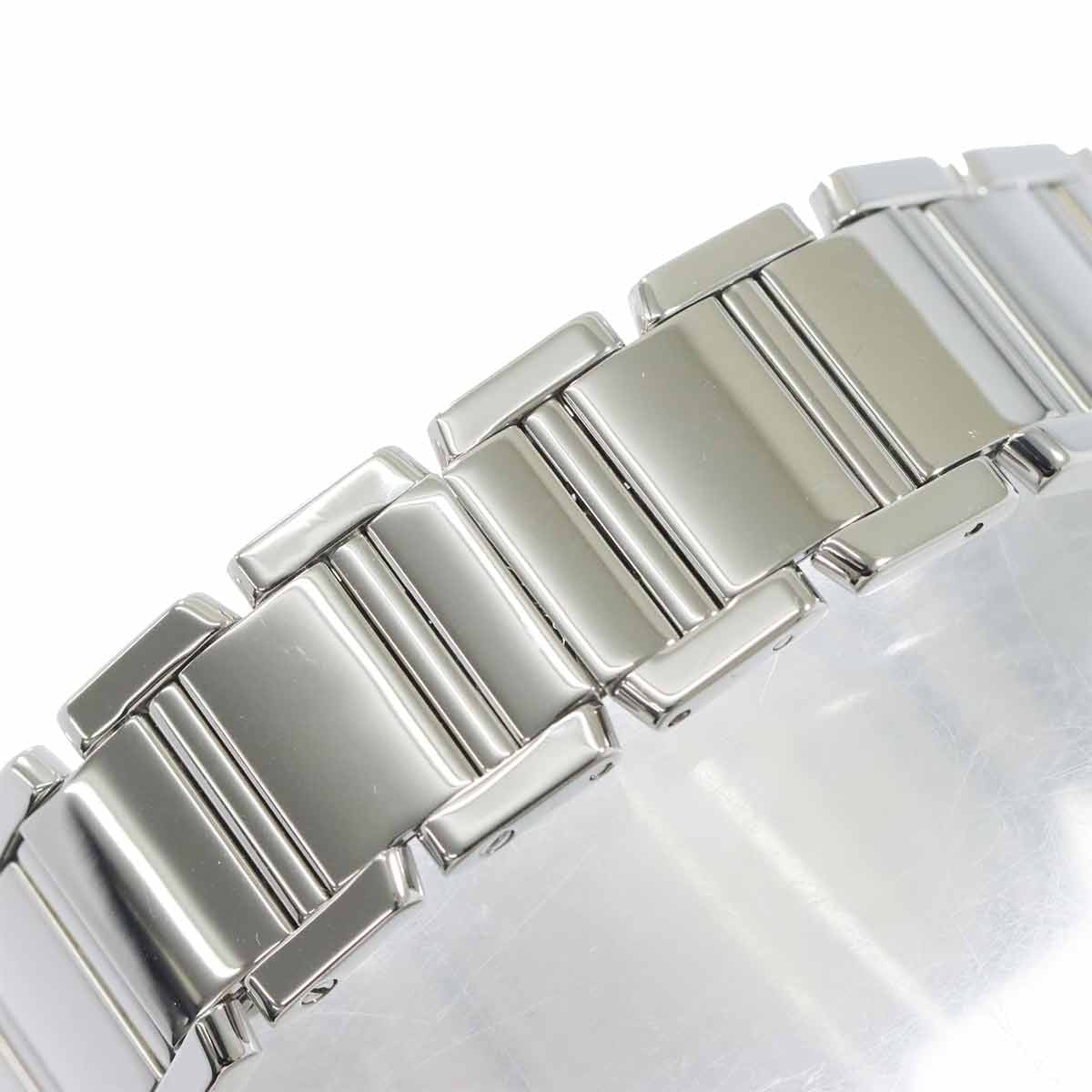 Cartier Tank Francaise SM WE1024S3 Diamond 750 WG Silver Dial Ladies 903181676
