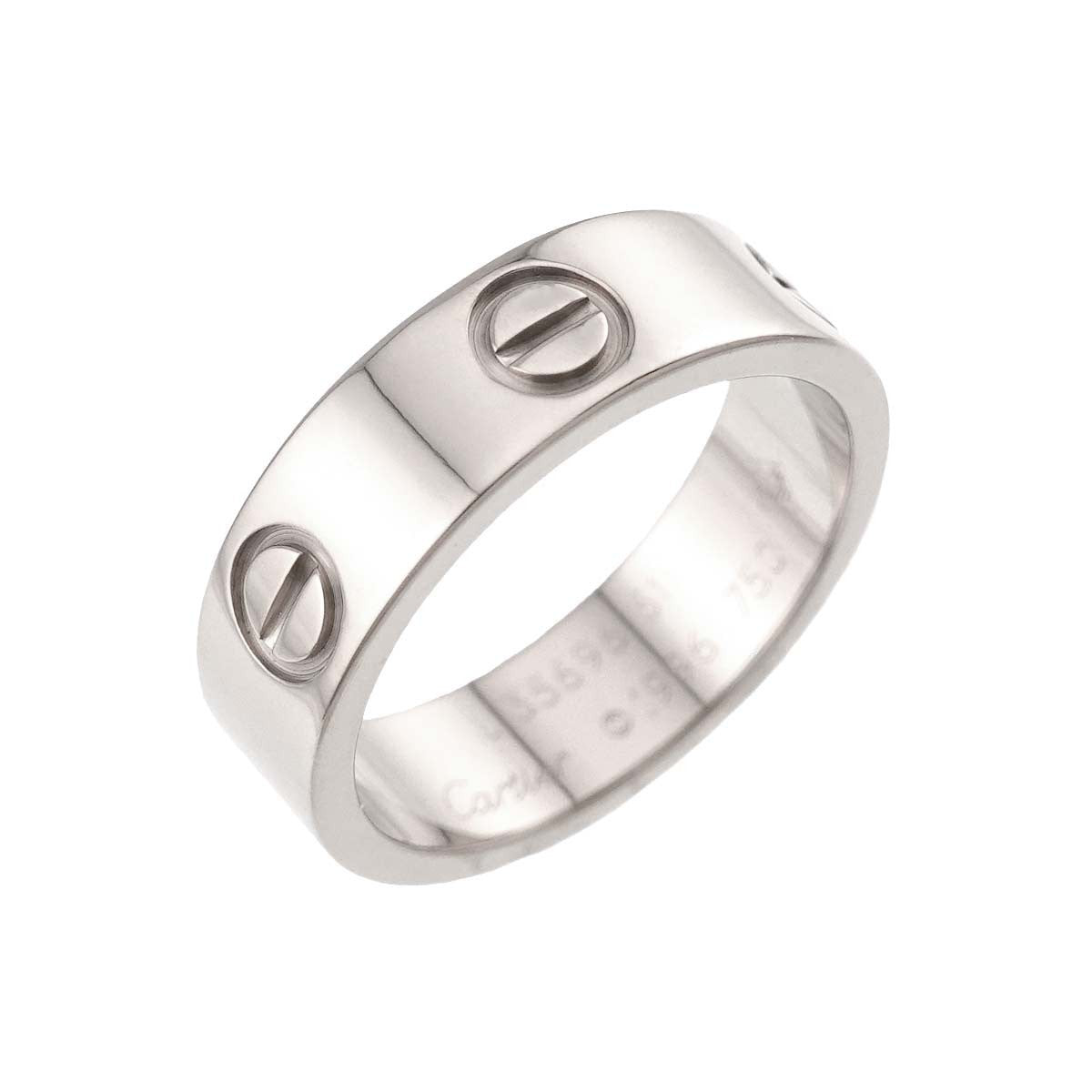 Cartier Love Ring 18K White Gold 750 size51 5.25(US) 903369083
