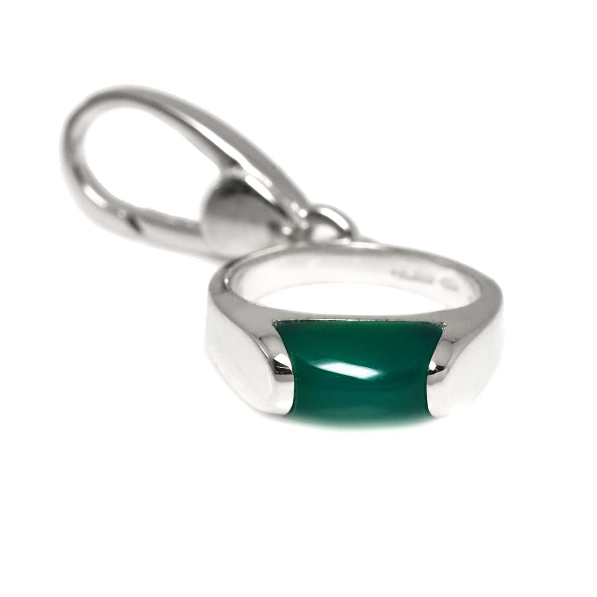 BVLGARI Chrysoprase Pendant Top 18K WG 750 903243745