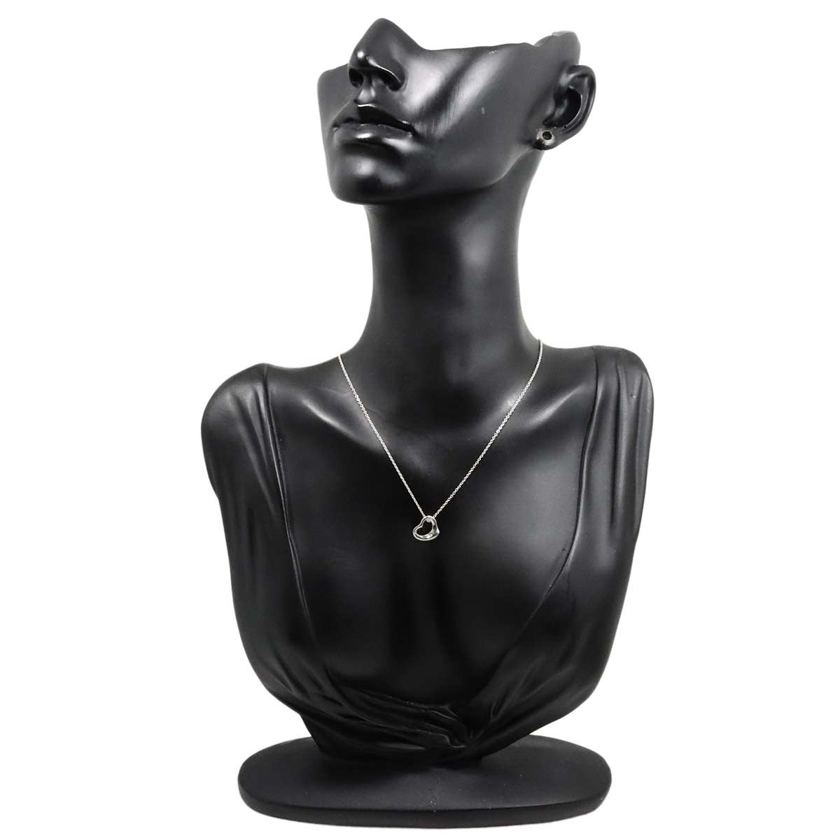 TIFFANY Co. Open Heart Necklace Platinum 903257618